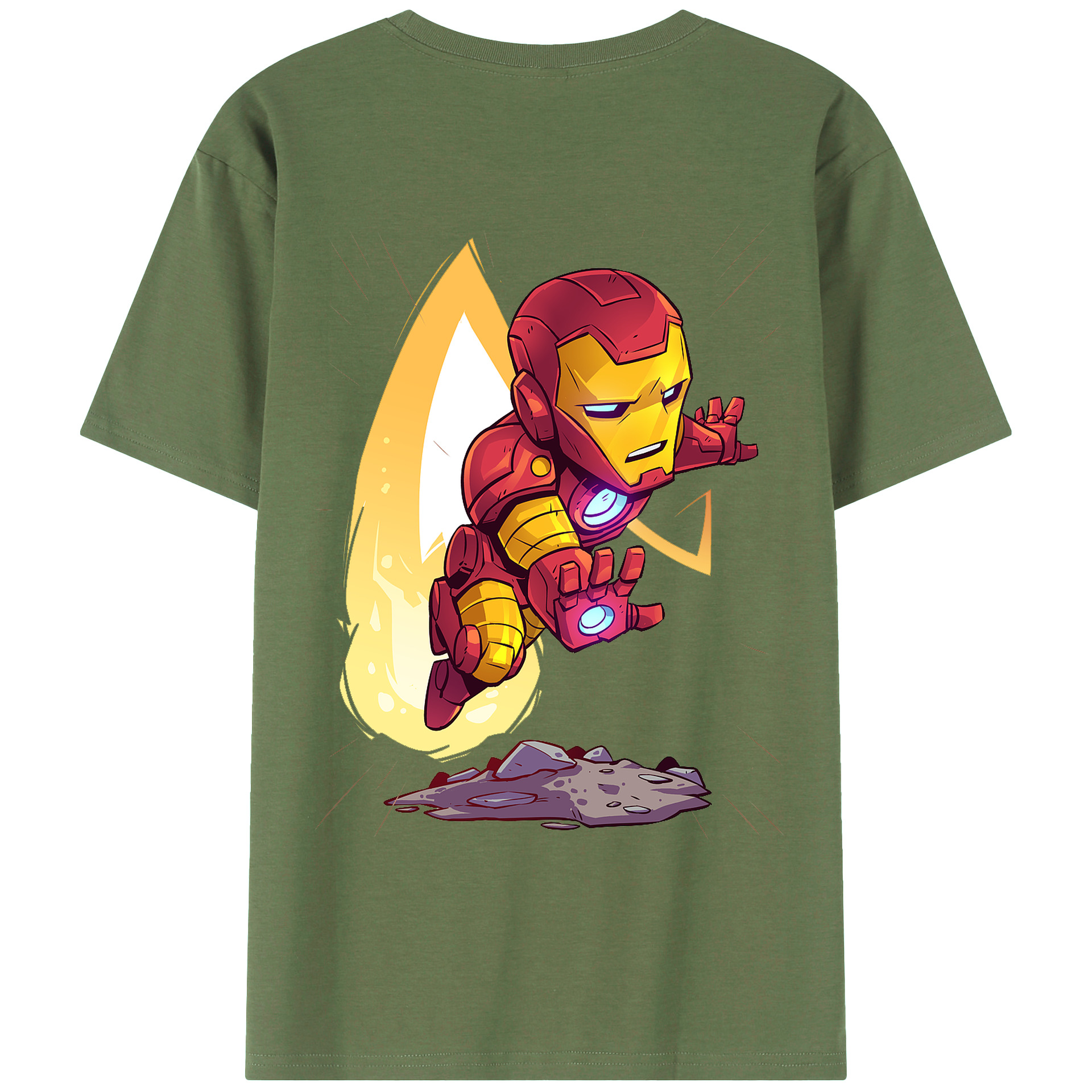 （画像用） アベンジャーズ The Avengers 綿100％ メンズ半袖Tシャツ（バックプリント） 通気性